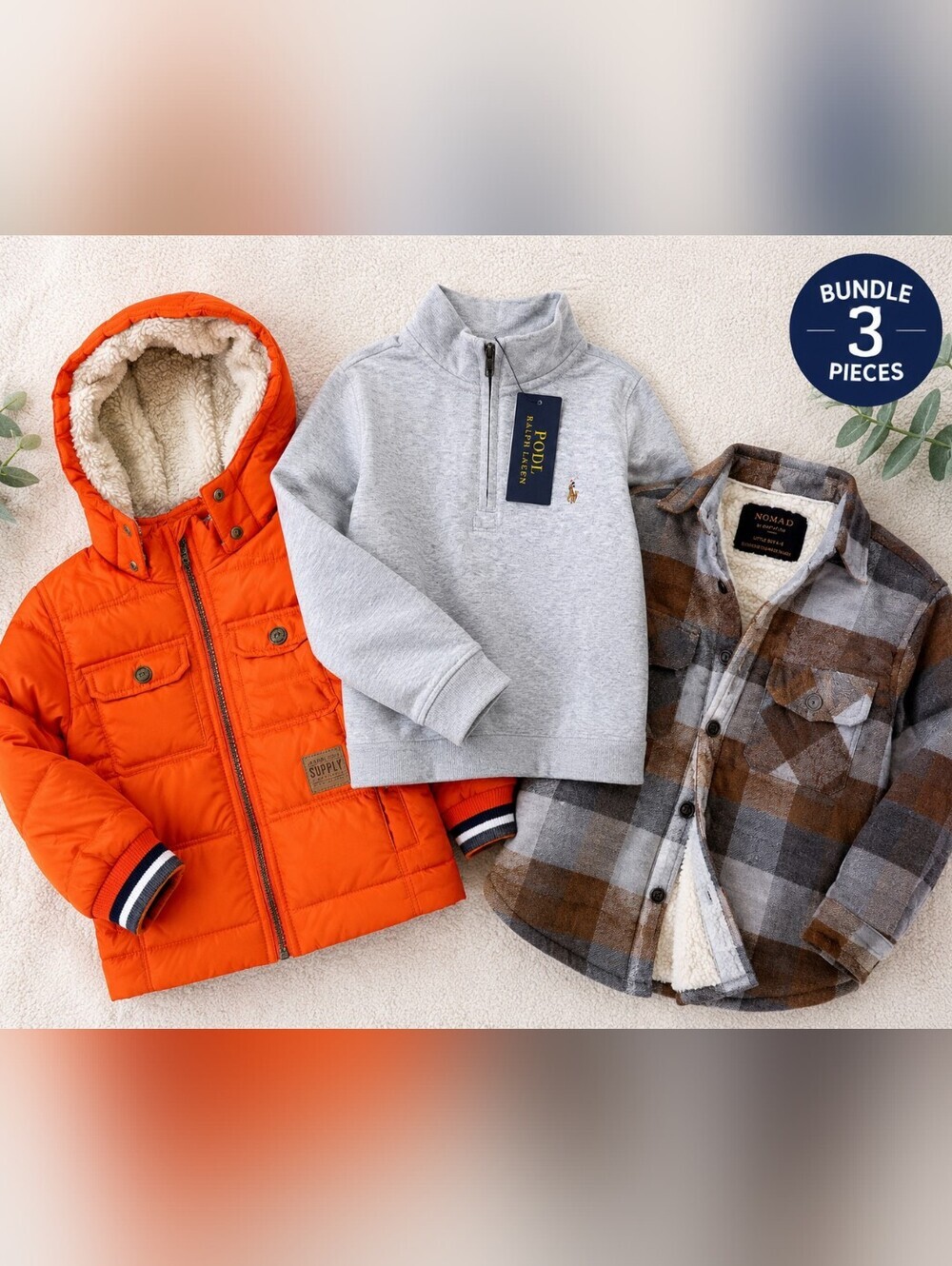 Boys Clothing Bundle Size 4T-5 | Ralph Lauren Quarter Zip + London Fog Puffer